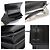 Saint Laurent Borsa a spalla media in pelle di vitello nera con catena argentata Sunset Nero - vista 6