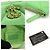 Chanel Pochette piccola in pelle di capra verde con logo in metallo dorato - vista 7