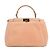 Fendi Bolsa crossbody mini em shearling rosa bebê Peekaboo