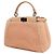 Fendi Bolsa crossbody mini em shearling rosa bebê Peekaboo - vista 2