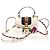 Gucci Mini bolsa de alça superior em couro branco com bordado de flores WEB