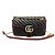 Gucci Black Red Matelassé Chevron GG Marmont Small Shoulder Bag Nero - vista 3