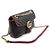 Gucci Black Red Matelassé Chevron GG Marmont Small Shoulder Bag Nero - vista 4