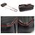 Gucci Black Red Matelassé Chevron GG Marmont Small Shoulder Bag Nero - vista 6