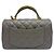 Chanel Mini borsa classica a manico superiore in pelle di agnello grigia Marrone - vista 4