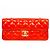 Chanel Borsa con patta in vernice Rosso