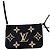 Louis Vuitton Pochette Doppia Zip a Tracolla Nera Nero