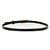 Valentino Oval Buckle Patent Leather Belt Black