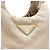 Prada Padded Soft Padding Nappa Leather Bag Medium Desert Beige White - view 7