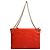 Lanvin Borsa a tracolla con catena e trio di cuciture trapuntate rosse Rosso