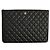 Chanel Clutch Grande in Pelle Trapuntata Nera Caviar Argento CC Serie Nero