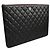 Chanel Clutch Grande in Pelle Trapuntata Nera Caviar Argento CC Serie Nero - vista 2