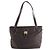 Bally Borsa a spalla in tessuto logo marrone scuro