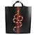 Gucci Borsa tote e a spalla in pelle nera con tripla striscia di serpente re Nero