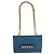 Valentino Borsa a tracolla Bababoom blu argento con catena e pattina