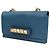 Valentino Borsa a tracolla Bababoom blu argento con catena e pattina - vista 2
