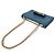 Valentino Borsa a tracolla Bababoom blu argento con catena e pattina - vista 4