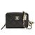 Chanel Schwarze Kaviar Zippy Kartenhalter Halskette Serie