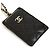 Chanel Schwarze Kaviar-Kartenhalterkette mit Goldcharms-Serie - Ansicht 3