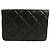 Chanel Schwarze Lammleder gepolsterte Clutch-Tasche mit silberner Hardware - Ansicht 3