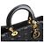 Dior Grande tote e borsa a spalla in pelle di agnello nero Cannage Lady Gold - vista 6