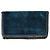 Stella Mc Cartney Clutch aus Samt mit Teal-Blauem Python-Muster