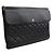 Chanel Clutch de cordero negro con solapa plateada - vista 2