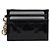Cannage Dior Tarjetero de charol con charm de logo plateado Negro