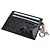Cannage Dior Tarjetero de charol con charm de logo plateado Negro - vista 3