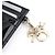 Cannage Dior Tarjetero de charol con charm de logo plateado Negro - vista 4
