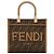 Fendi Kleine Stoff-Einkaufstasche Sunshine ALVY Braun