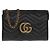 Gucci Borsa a spalla mini Marmont trapuntata con catena Nero