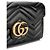 Gucci Borsa a spalla mini Marmont trapuntata con catena Nero - vista 4