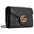 Gucci Borsa a spalla mini catena Marmont trapuntata Nero - vista 3