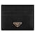Prada Tarjetero de cuero Saffiano con logo triangular QHH Negro - vista 2