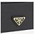 Prada Tarjetero de cuero Saffiano con logo triangular QHH Negro - vista 6