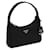Prada Borsa Hobo in Tessuto Nylon Nero - vista 2