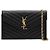 Saint Laurent Borsa trapuntata con catena e hardware dorato Nero