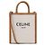 Céline Borsa in tela verticale naturale piccola Marrone - vista 2