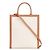 Céline Borsa in tela verticale naturale piccola Marrone - vista 4
