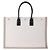 Saint Laurent Borsa Tote Gosh in rib nero naturale FAABR Marrone - vista 6