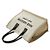 Saint Laurent Borsa Tote Gosh in rib nero naturale FAABR Marrone - vista 7