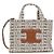 Cabas Céline Borsa tote piccola in tessuto naturale Marrone