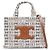 Cabas Céline Borsa tote piccola in tessuto naturale Marrone - vista 2