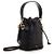 Fendi Borsa a secchiello Montrezza FF Motif Piccola Nera ANWT Nero - vista 3