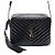 Saint Laurent Borsa a tracolla mini trapuntata con monogramma nera Nero - vista 5