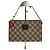 Gucci GG Supreme Strawberry Clutch Tasche Braun