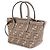 Fendi Mini borsa in jacquard FF in denim grigio dove Marrone - vista 4