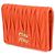 Miu Miu Tarjetero de cuero Napa Naranja - vista 4
