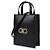 Salvatore Ferragamo Mini borsa tote Double Gancini Nero - vista 4